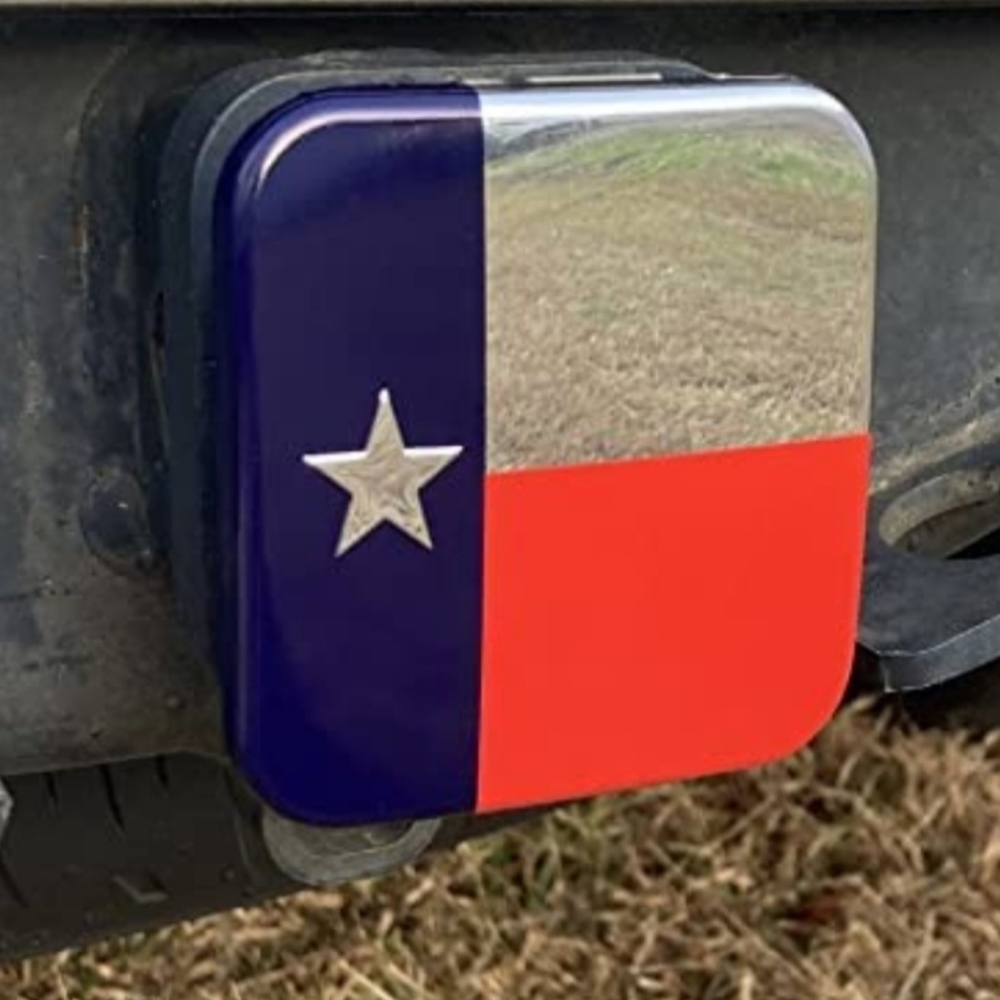 New Texas flag tow hitch cover plug fits 2" receiver